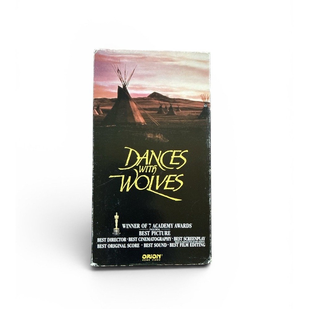 Dances with Wolves VHS 1990 Kevin Costner Western Movie Orion Home Video NTSC